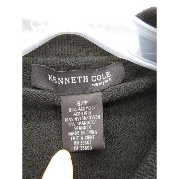 Kenneth Cole Sweater Small Cardigan Y2K Italian Mob Sopranos Minimal - Picture 8 of 9